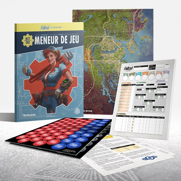Fallout Le Kit du Meneur de Jeu, est le kit parfait et indispensable pour tout bon meneur de jeu pour le jeu de rôle Fallout
