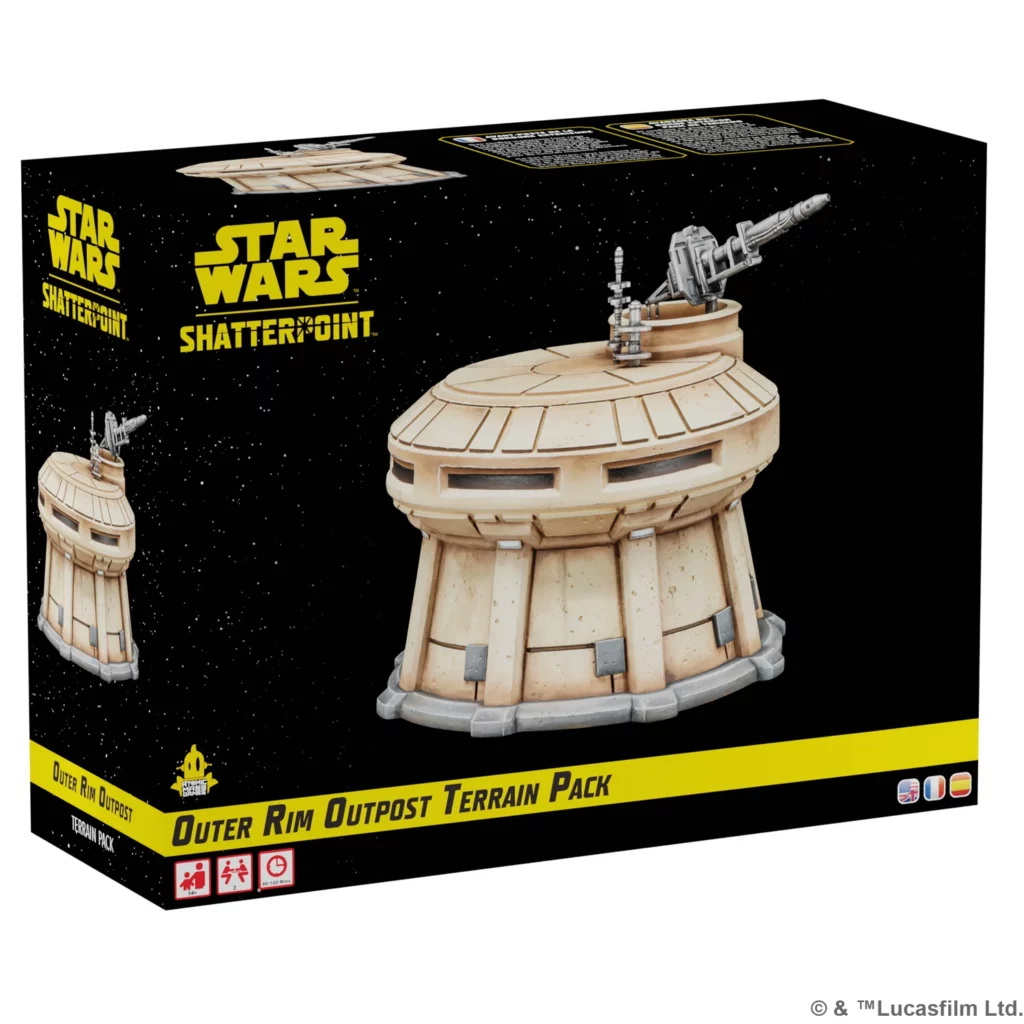 Outer Rim Outpost Terrain Pack, une nouvelle bande pour etoffer encore votre collection pour ce superbe jeu de figurines Star Wars Shatterpoint