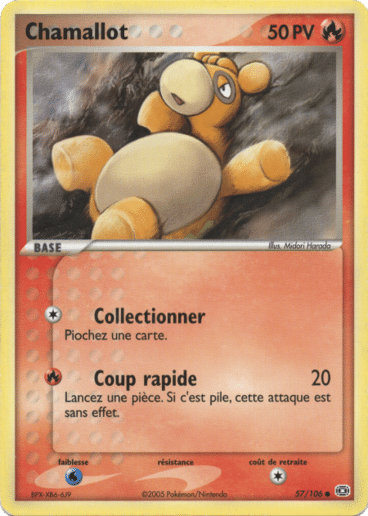 Chamallot reverse 57/106 Emeraude est un moyen simple et original de collectionner votre série préféré. Les cartes sont protégées.