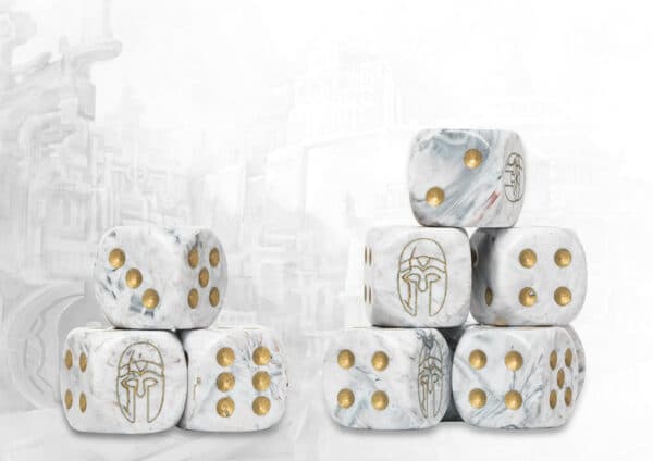 Sorcerer Kings Logo on Magenta Marbled Dice est la nouvelle boite de Para-bellum d'accessoires qui facilitera vos parties de ce superbe jeu de figurines