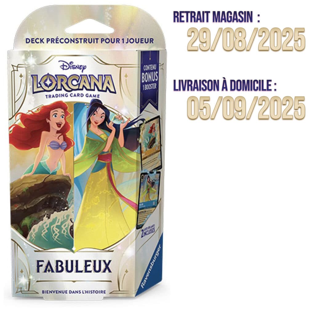 Disney Lorcana Starters Chapitre 9 Fabuleux est un excellent moyen de collectionner ce chapitre avec ses nouveaux mecanismes de jeu