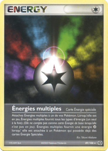 Energies multiples reverse 89/106 Emeraude est un moyen simple et original de collectionner votre série préféré. Les cartes sont protégées.
