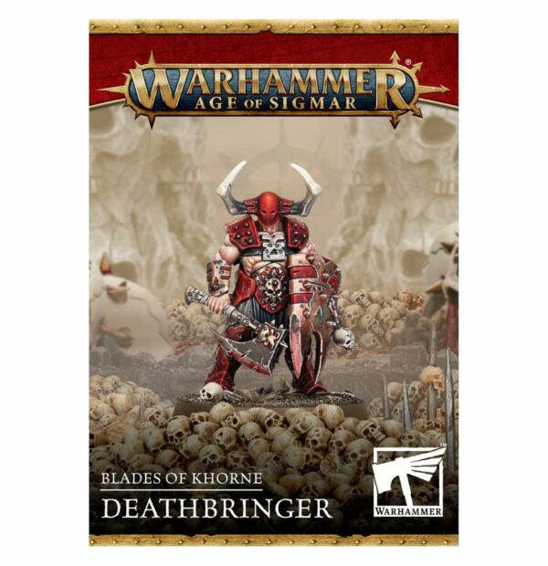 Découvrez le Deathbringer, un puissant champion et lieutenant qu'il vous faut dans votre bande de Blades Of Khorne pour mener pour guerriers à la bataille