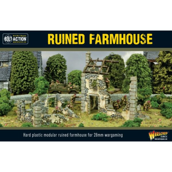 Bolt Action Ruined Farmhouse est un coffret parfait pour donner vie à vos champs de bataille. Il propose un ensemble de maisons de ferme en ruines