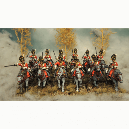 Napoleonic British Napoleonic Dragoons est l'une des superbes boites d'infanterie de Vitrix pour revivre les grandes campagnes napoléonnienes
