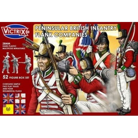 Napoleonic British Peninsular Flank companies est l'une des superbes boites d'infanterie de Vitrix pour revivre les grandes campagnes napoléonnienes