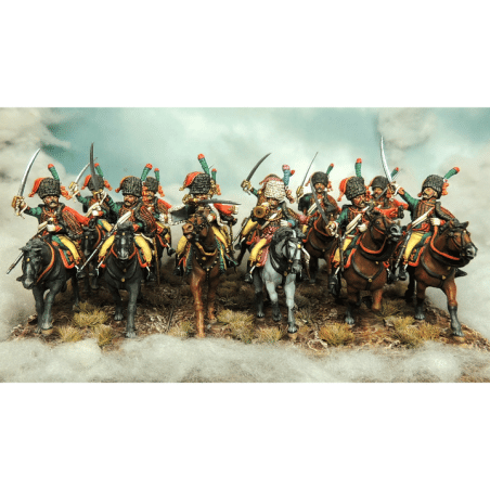 Napoleonic French Chasseurs à cheval est l'une des superbes boites d'infanterie de Vitrix pour revivre les grandes campagnes napoléonnienes