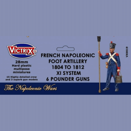 Napoleonic French Artillery 1804/1812 est l'une des superbes boites d'infanterie de Vitrix pour revivre les grandes campagnes napoléonnienes