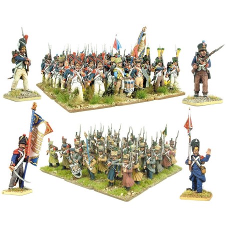 Napoleonic French Infantry 1807/1812 est l'une des superbes boites d'infanterie de Vitrix pour revivre les grandes campagnes napoléonnienes