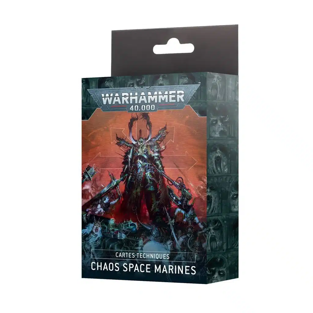 Découvrez les Cartes Techniques Space Marine du Chaos V10 qui accompagne toutes les sorties pour les Space Marine du Chaos et complète son codex