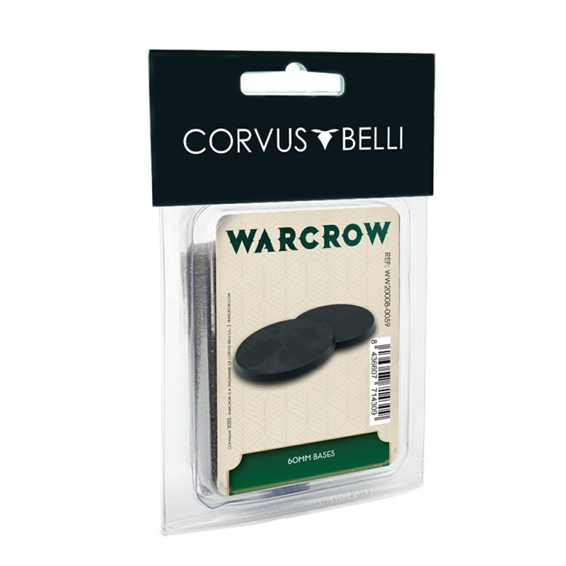 Warcrow Socles de 60mm est la nouvelle extension pour ce superbe jeu de figurines finement sculptées distribué par Legion Distribution