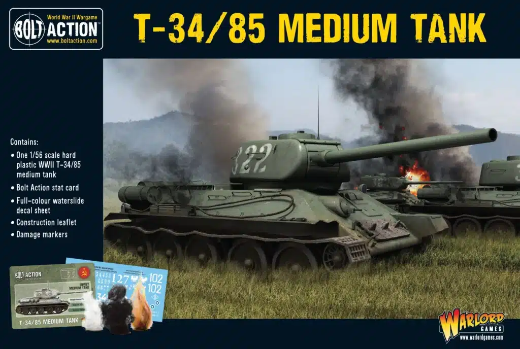 Bolt Action Soviet Army T-34 fait partie des nouvelles sorties pour l'armée rouge dans le cadre de la 3 eme edition de bolt action