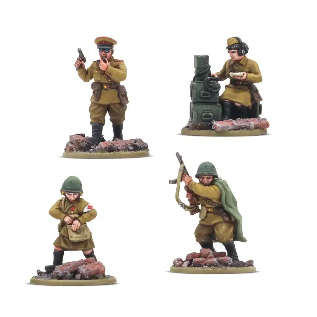Soviet Infantry HQ fait partie des nouvelles sorties pour l'armée rouge dans le cadre de la 3 eme edition de bolt action