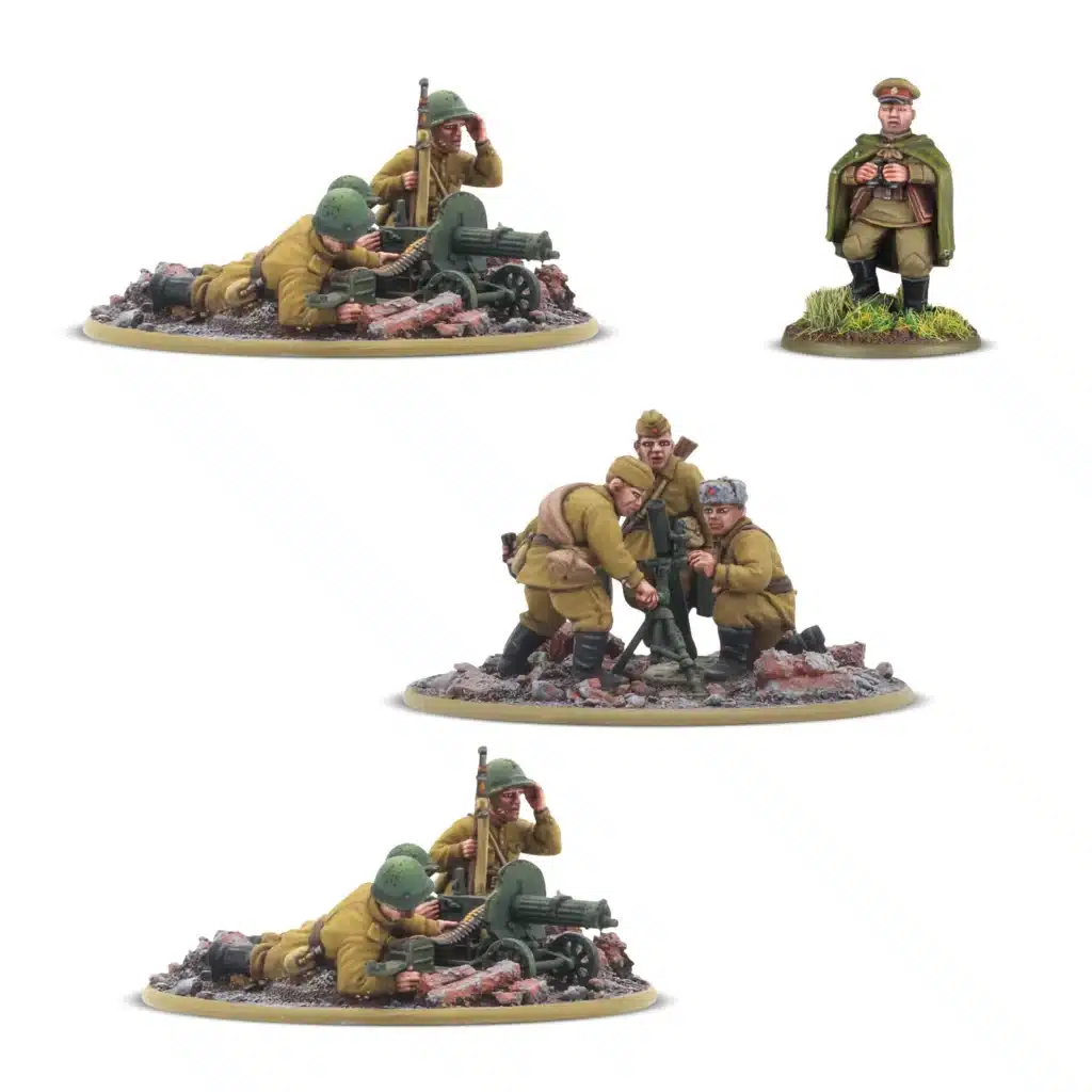 Soviet Infantry Heavy Weapons Platoon fait partie des nouvelles sorties pour l'armée rouge dans le cadre de la 3 eme edition de bolt action