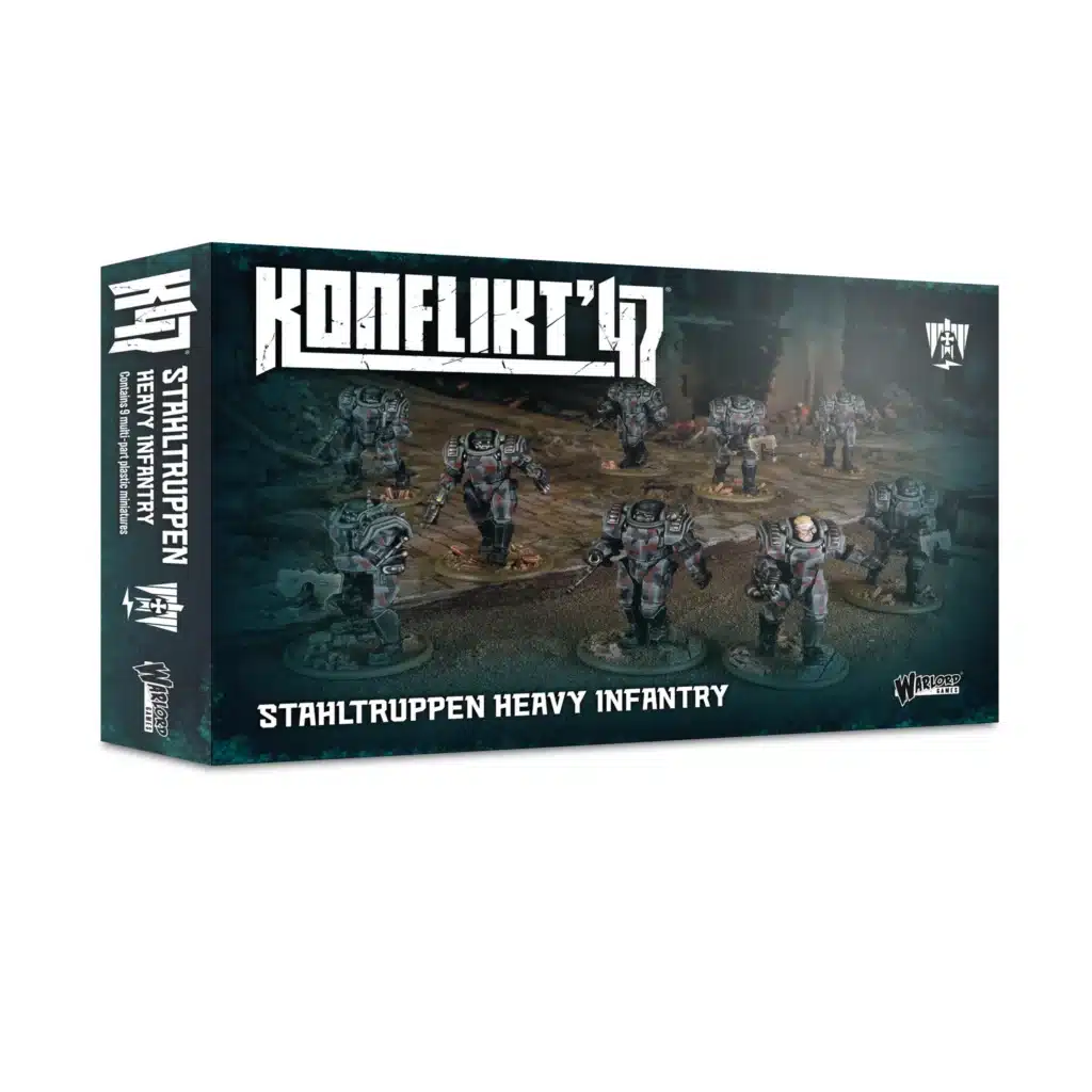 Konflikt '47 Stahltruppen Heavy Infantry est l'une des sorties qui accompagne le nouveau starter du jeu de warlord games appelé konflikt 47