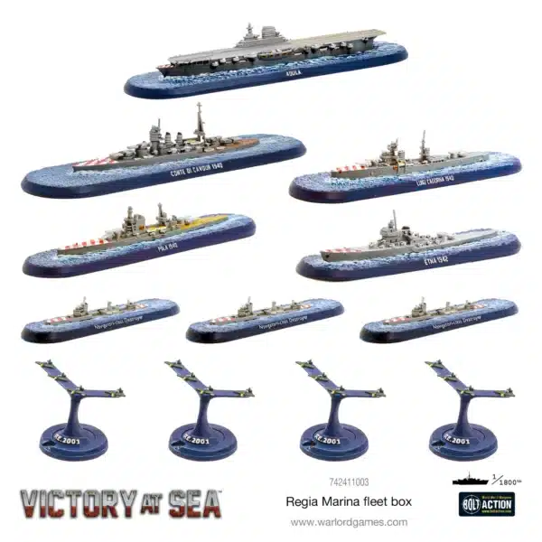 Victory at Sea Regia Marina est l'un des superbes starters pour jouer au jeu de bataille navale victory at seas de warlord games