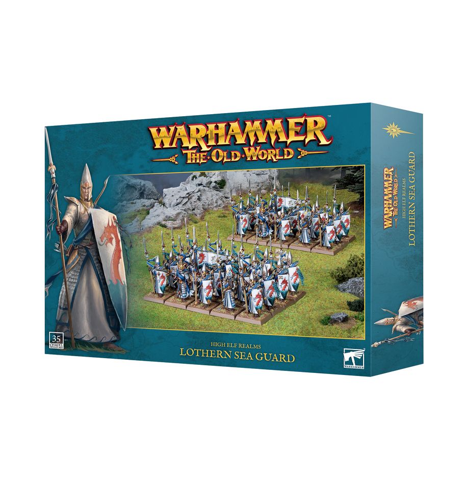 Découvrez les High Elf Realms : Garde Maritime de Lothern, une superbe figurine emblématique des armées hauts elfes pour warhammer old world