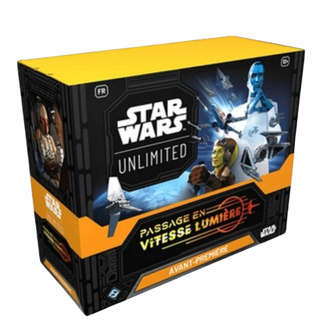 Jump to Lightspeed est la 4 eme edition du formidable jeu de cartes Star Wars Unlimited , découvrez la Display Carbonite Passage à Vitesse Lumière