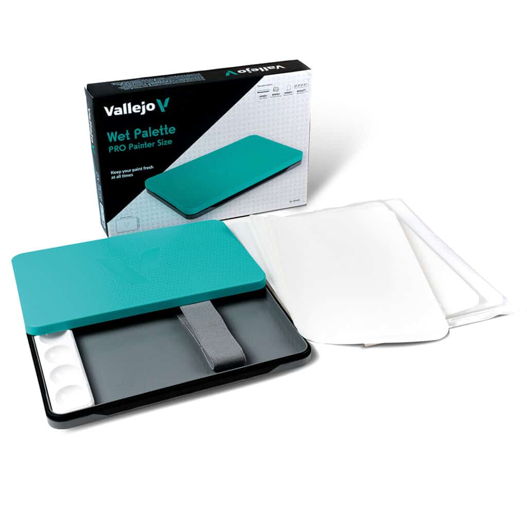 Vallejo Palette Humide est la nouvelle palette de vallejo , pratique , compact et fonctionnelle pour tous les types de peinture