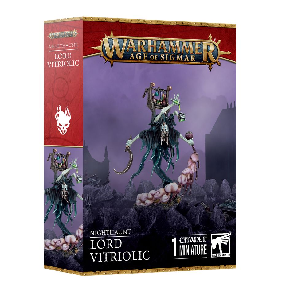 Nigthaunt Lord Vitriolique fait partie des nouveautées pour les armées nighthaunt pour le jeu de figurines de GW Age of sigmar
