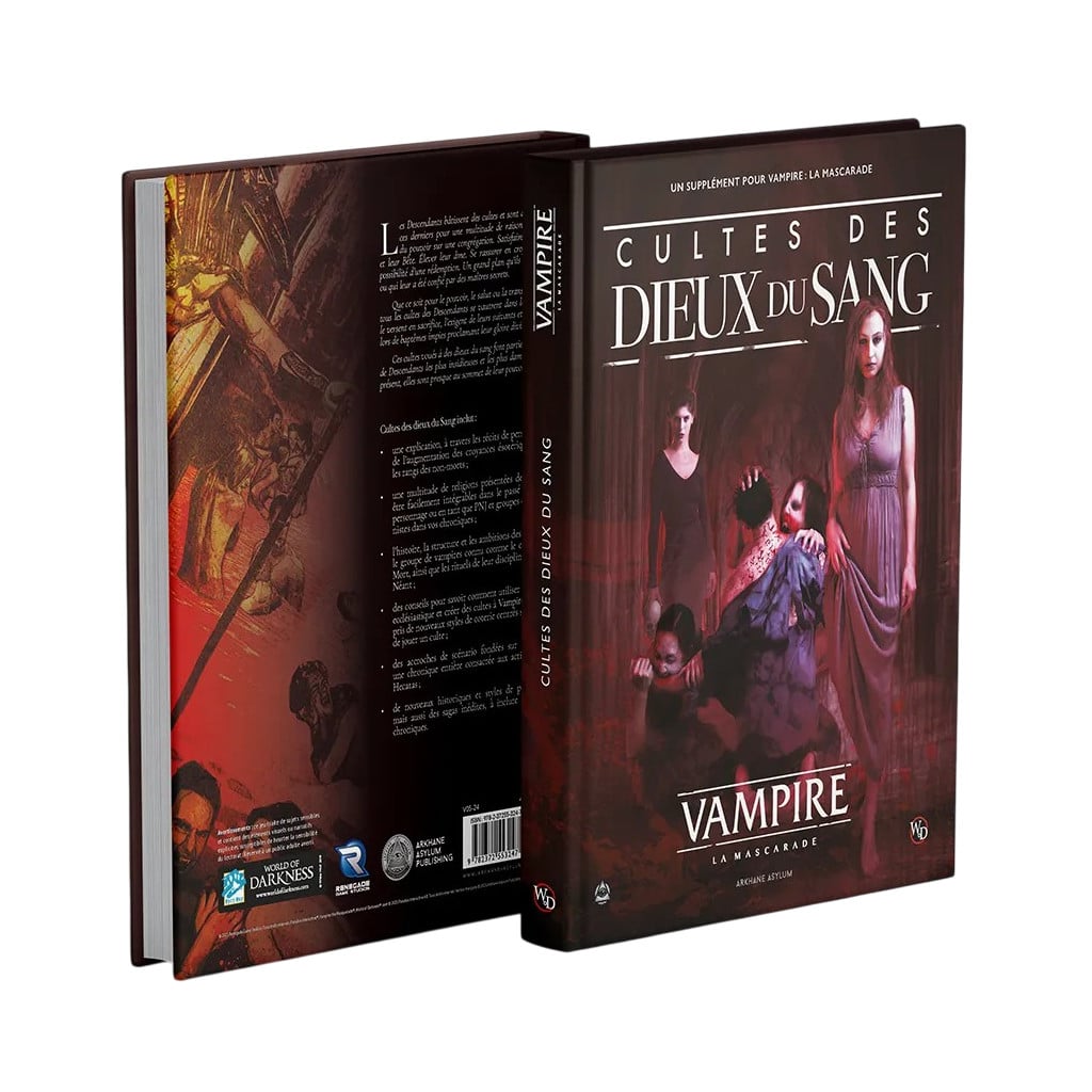 Vampire : la Mascarade V5, Culte des Dieux du Sang, découvrez le supplément complet du Culte des Dieux du Sang pour le JDR Vampire la Mascarade