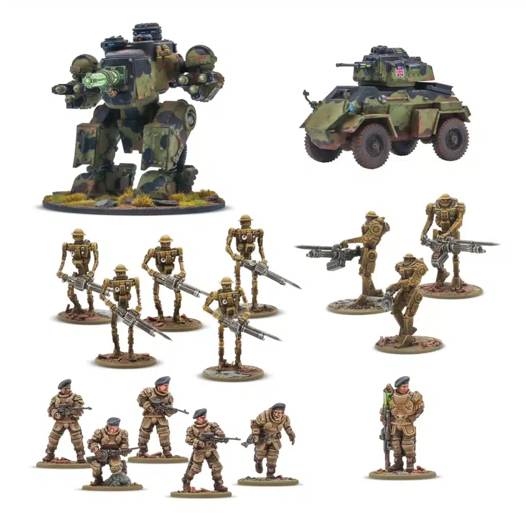 Konflikt '47 British Commonwealth Starter est l'une des sorties qui accompagne le nouveau starter du jeu de warlord games appelé konflikt 47