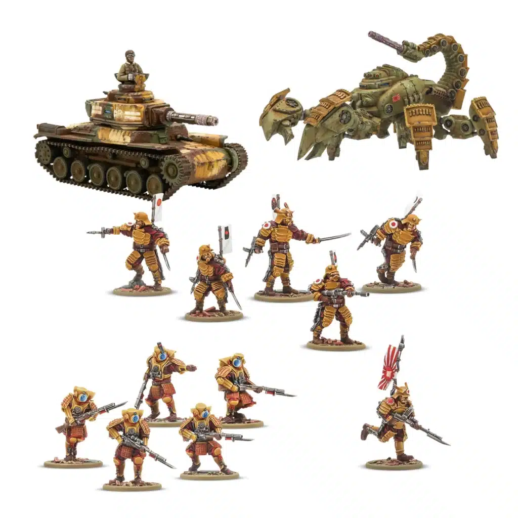 Empire of Japan starter army est l'une des sorties qui accompagne le nouveau starter du jeu de warlord games appelé konflikt 47