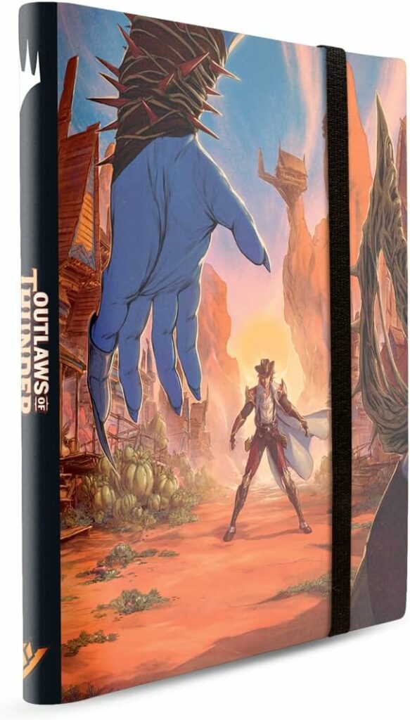 Découvrez le MTG Outlaws of Thunder Junction 12 Pockets Pro Binder Fallout, un classeur parfait pour ranger votre collection des n'importe quels TGC
