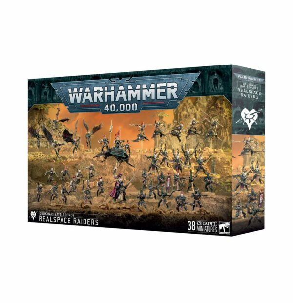 Drukhari : Battleforce Pillards de l'espace réel accompagne les nouvelles figurines de games workshop de ce peuple obsédé par la douleur et la souffrance
