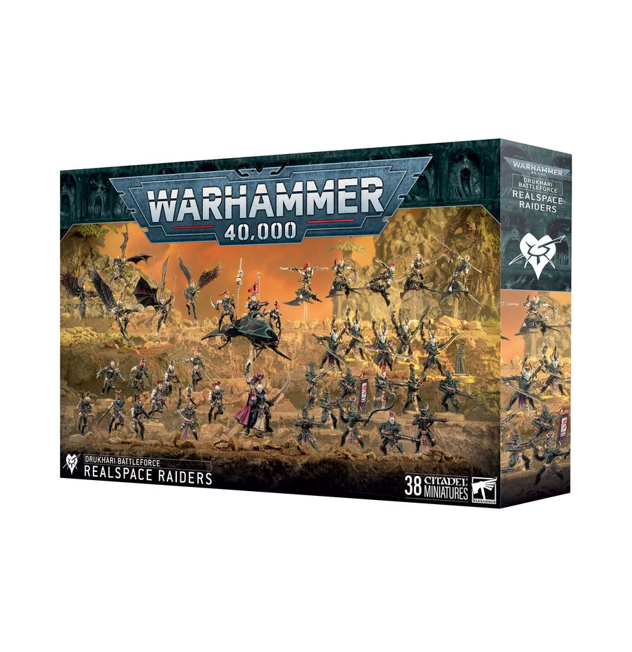 Drukhari : Battleforce Pillards de l'espace réel accompagne les nouvelles figurines de games workshop de ce peuple obsédé par la douleur et la souffrance