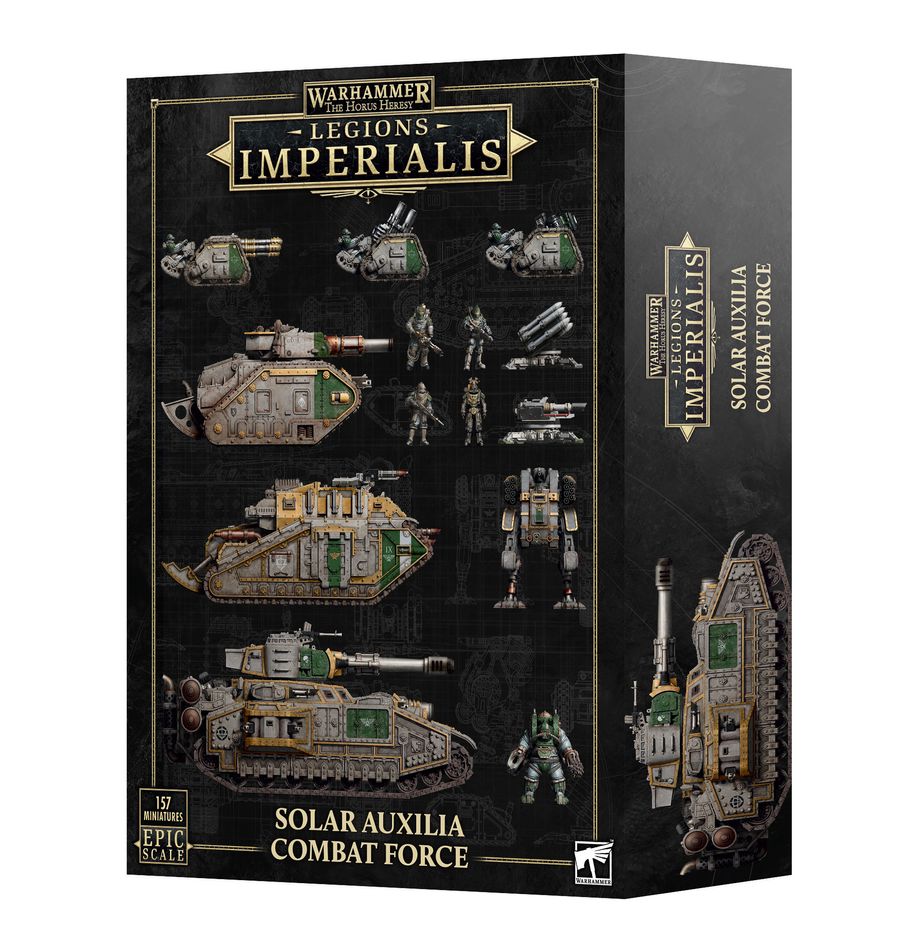Découvrez la Solar Auxilia Combat Force, une superbe boite pour commencer ou compléter votre force de Solar Auxilia pour Legion Imperialis
