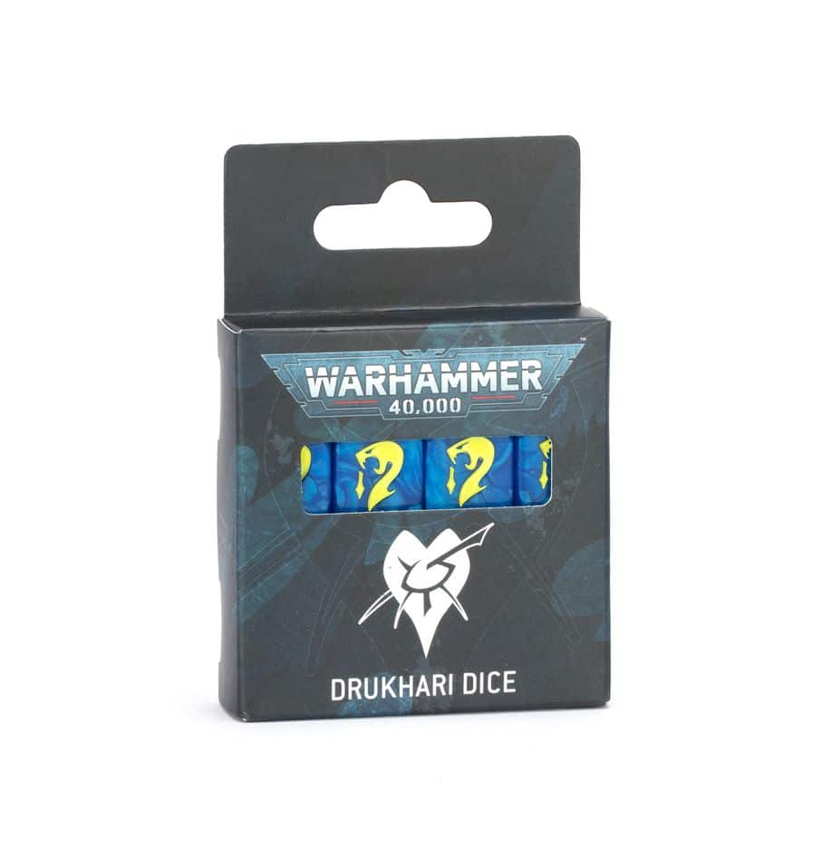 Drukhari : Dices accompagne les nouvelles figurines de games workshop de ce peuple obsédé par la douleur et la souffrance