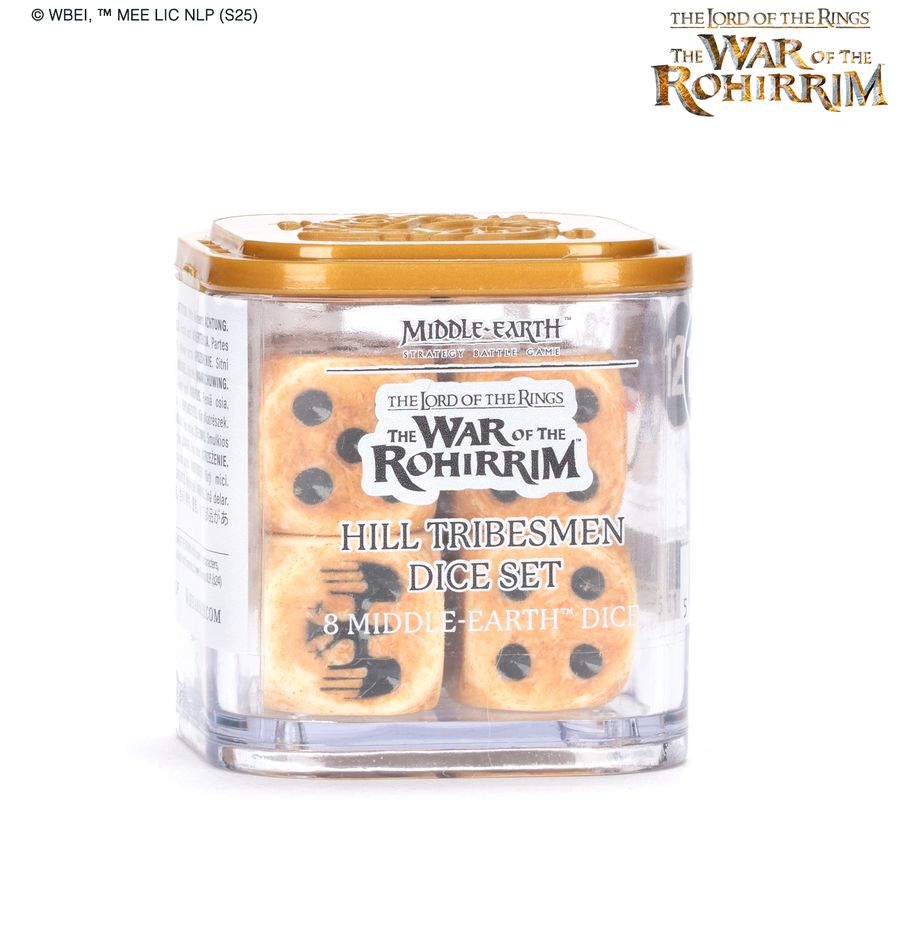 Les Hill Tribesmen Dice Set, parfait pour tout joueur ou collectionneur de Middle-Earth Strategy Battle Game avec ce set de dés des hommes des collines
