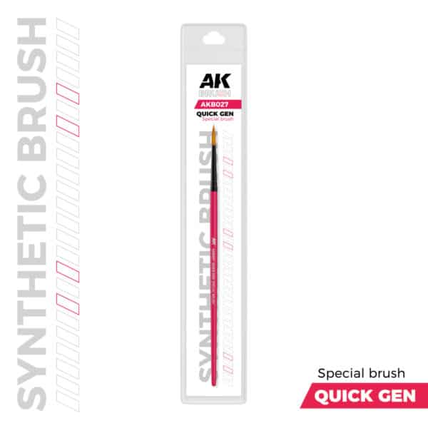 découvrez la gamme de pinceau AK à petit prix idéal pour débuter la peinture sur figurines, avec le AK: Quick Gen Special brush