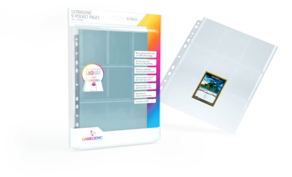 Feuilles de classeur Gamegenic Ultrasonic pour Toploader  9 pockets