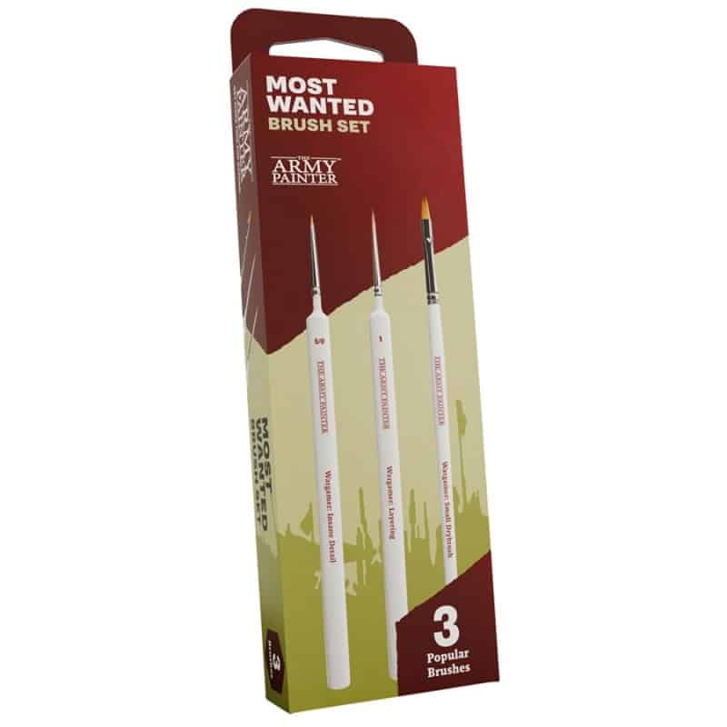 Découvrez Army Painter Pinceaux Most wanted brush set cet excellent kit de pinceaux parfait pour commencer ou compléter vôtre gamme de pinceaux