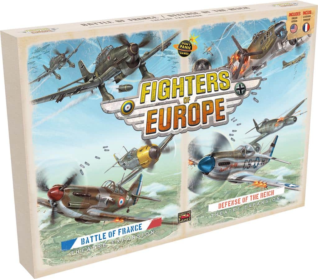 Fighters of the Europe est un jeu de société qui plonge les joueurs en plein cœur des grandes batailles aéronavales de la Seconde Guerre mondiale