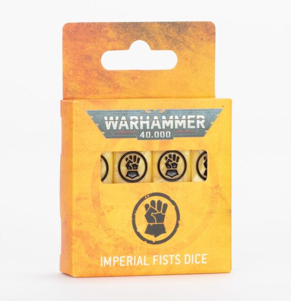 Imperial Fists : Dices fait partie des nouveautés 2025 pour les armées Imperial fist ayant un seul mot d'ordre Solidité et brutalité