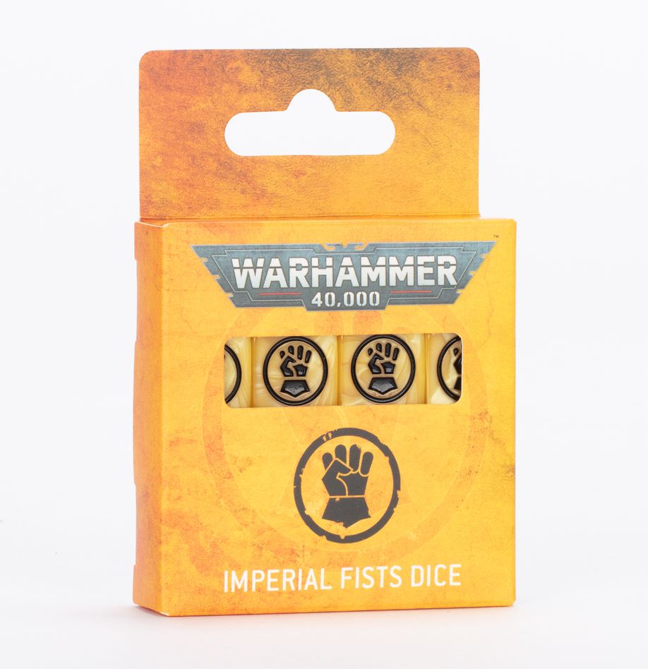 Imperial Fists : Dices fait partie des nouveautés 2025 pour les armées Imperial fist ayant un seul mot d'ordre Solidité et brutalité