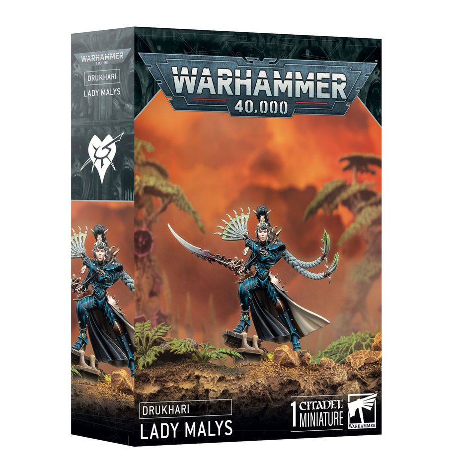 Drukhari : Dame Malys accompagne les nouvelles figurines de games workshop de ce peuple obsédé par la douleur et la souffrance