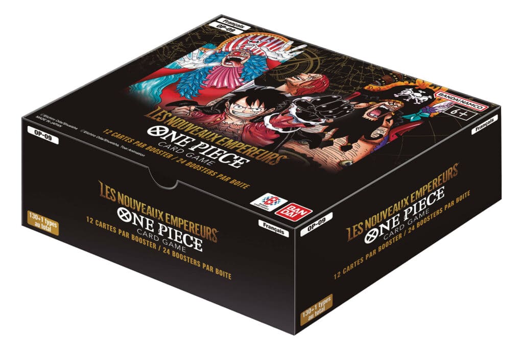 Découvrez le nouveau produit One Piece TCG OP09 VF avec sa display un produit incontournable pour votre jeu de cartes favori