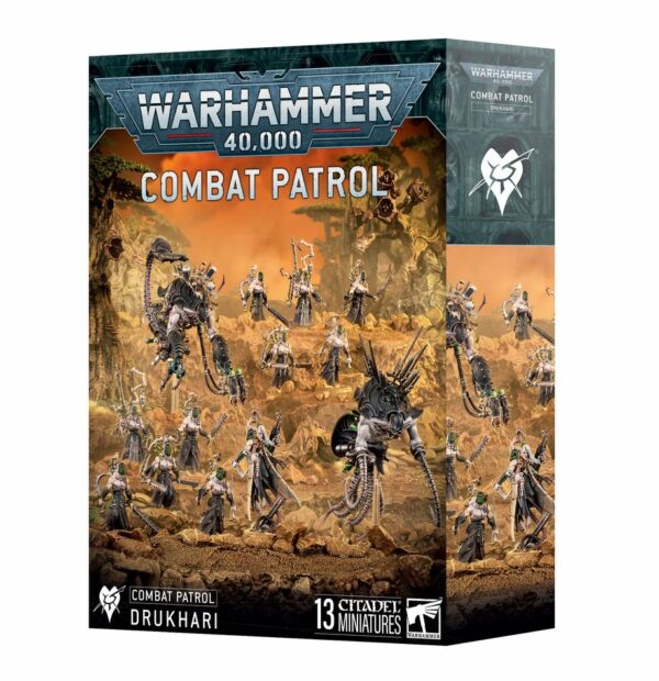 Drukhari : Combat Patrol réel accompagne les nouvelles figurines de games workshop de ce peuple obsédé par la douleur et la souffrance