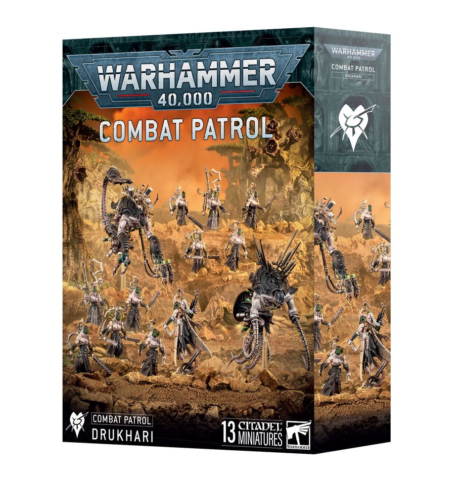 Drukhari : Combat Patrol réel accompagne les nouvelles figurines de games workshop de ce peuple obsédé par la douleur et la souffrance
