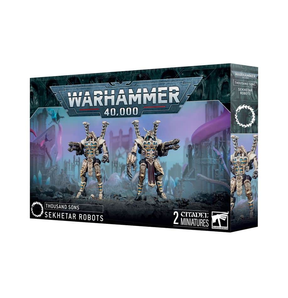 Découvrez les Thousand Sons : Robots Shekhetar qui accompagne toutes les sorties pour les fils de Magnus : les redoutables Thousans Sons