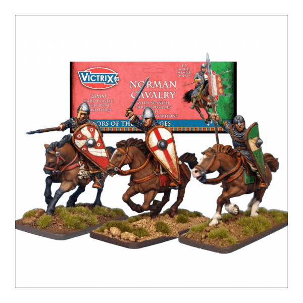 Vitrix Norman Cavalry est l'une des boites de figurines plastiques pour jouer à la nouvelle extension de Saga l'Age des Vikings