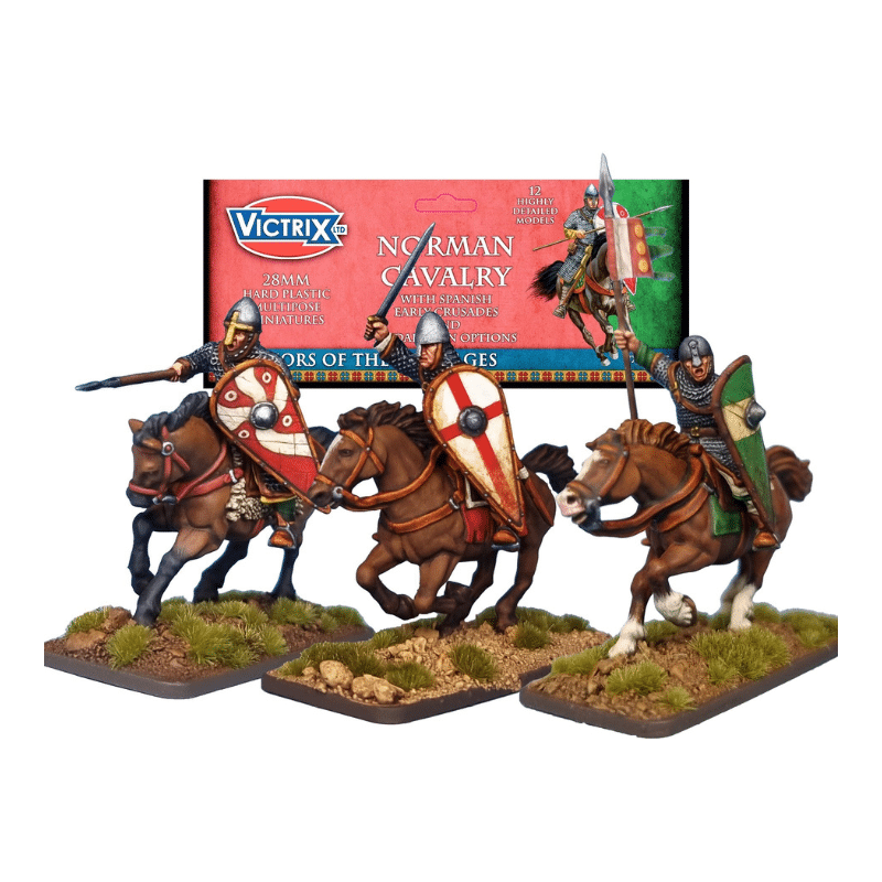 Vitrix Norman Cavalry est l'une des boites de figurines plastiques pour jouer à la nouvelle extension de Saga l'Age des Vikings