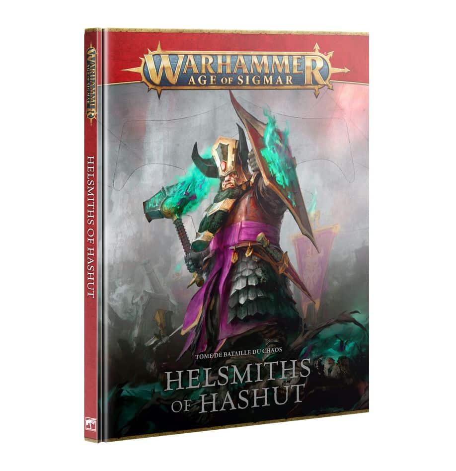 Le Helsmiths Of Hashut Battletome V4 accompagne les sorties de cette superbe nouvelle armée de brutalité et de métal : bref les nains du chaos