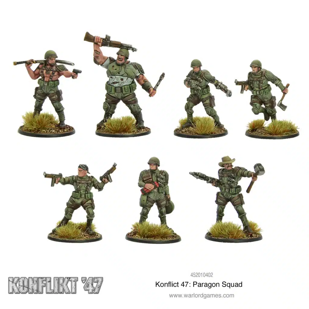 Konflikt '47 Paragon Squad est l'une des sorties qui accompagne le nouveau starter du jeu de warlord games appelé konflikt 47