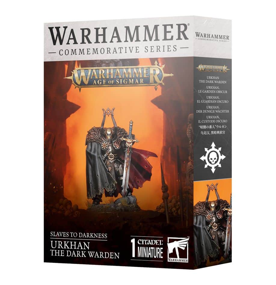 Decouvrez les nouvelles sorties de Games Workshop avec de nouvelles figurines avec les Slaves to Darkness Urkhan le gardien obscur
