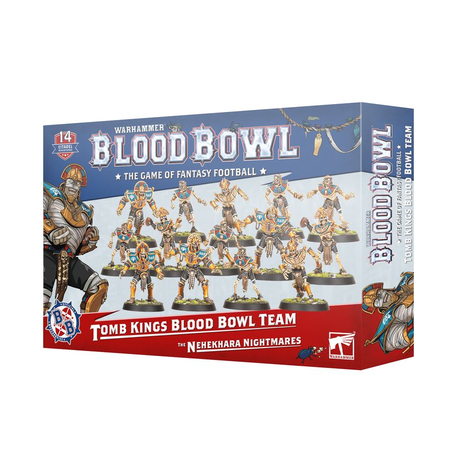 Découvrez la Tomb King Team V3 pour jouer et gagner vos matchs au connu et célèbre jeu Blood Bowl avec les Rois des Tombes